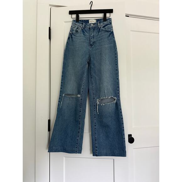 $118 ABrand 94 High and Wide Jeans - 25 Waist 29 inseam - Picture 5 of 15